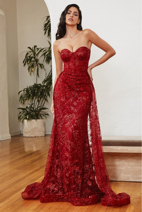 Glitter Fitted Gown - LL046EV