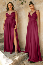 Soft Satin A-Line Gown - LL7485CBM