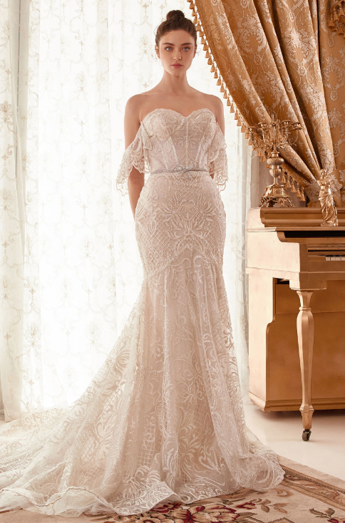 Off The Shoulder Bridal Gown- LL1104B