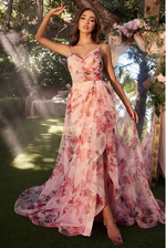 Floral Printed Gown - LL1290EV