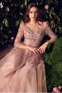 A-Line Tulle Gown - LL1352MB