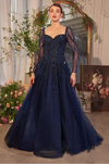 Long Sleeve A-Line Dress - LL1367MB