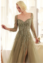 Long Sleeve A-Line Dress - LL1367MB