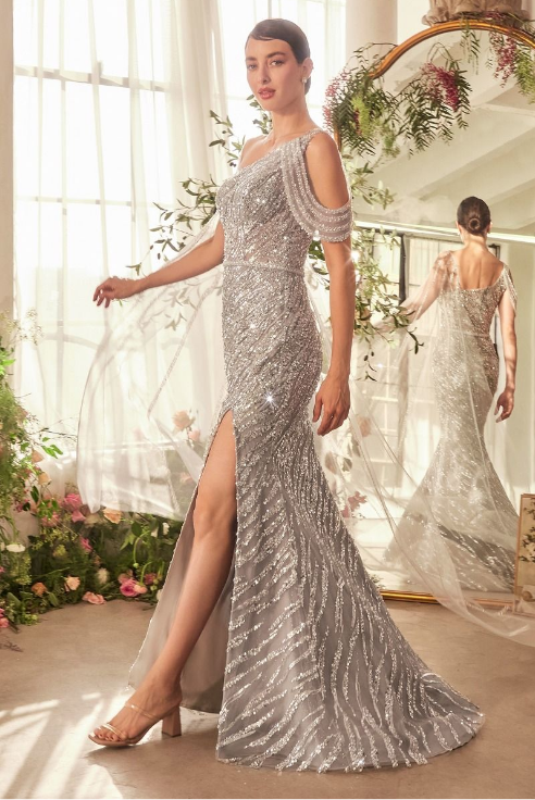 Glimmering Sheath Gown - LL1370MB