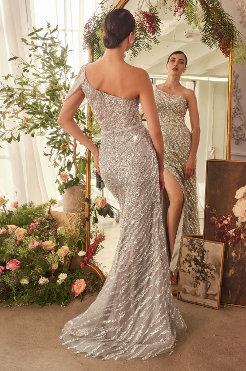 Glimmering Sheath Gown - LL1370MB