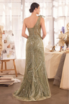 One Shoulder Gown - LL1435MB
