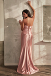 Satin Fitted Dress - LL157BM