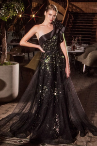One Shoulder Ball Gown - LL157MB