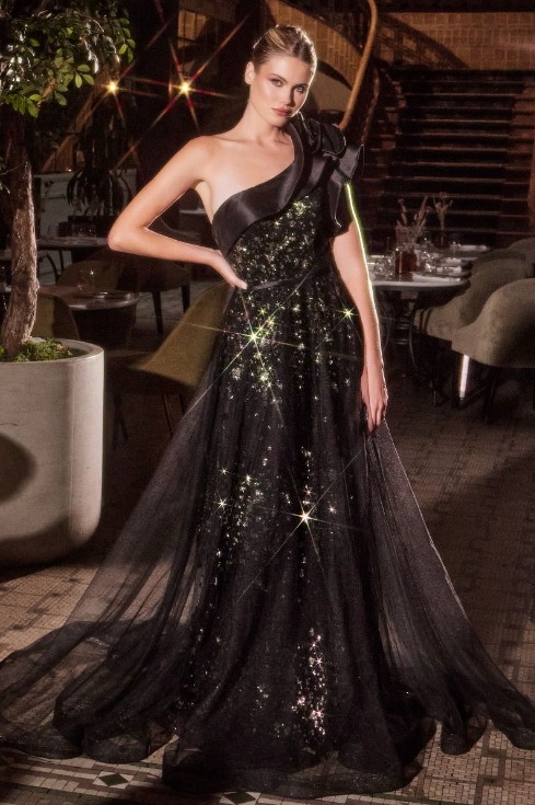 One Shoulder Ball Gown - LL157MB