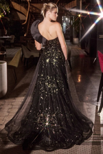 One Shoulder Ball Gown - LL157MB