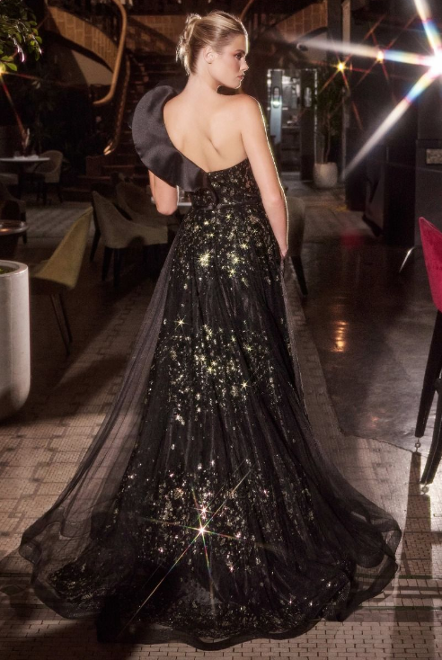 One Shoulder Ball Gown - LL157MB