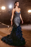 Feathered Mermaid Gown - LL2308EV