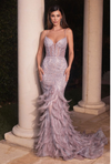 Feathered Mermaid Gown - LL2308EV