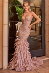 Feathered Mermaid Gown - LL2308EV