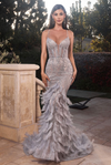 Feathered Mermaid Gown - LL2308EV