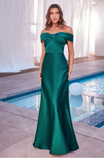 Off The Shoulder Satin Dress - LL325BM