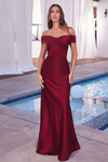 Off The Shoulder Satin Dress - LL325BM