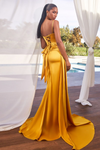 Satin Pleated Gown - LL340EV