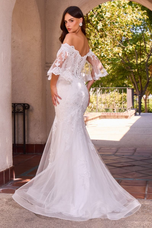 Off The Shoulder Wedding Gown - LL659B