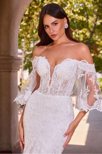 Off The Shoulder Wedding Gown - LL659B