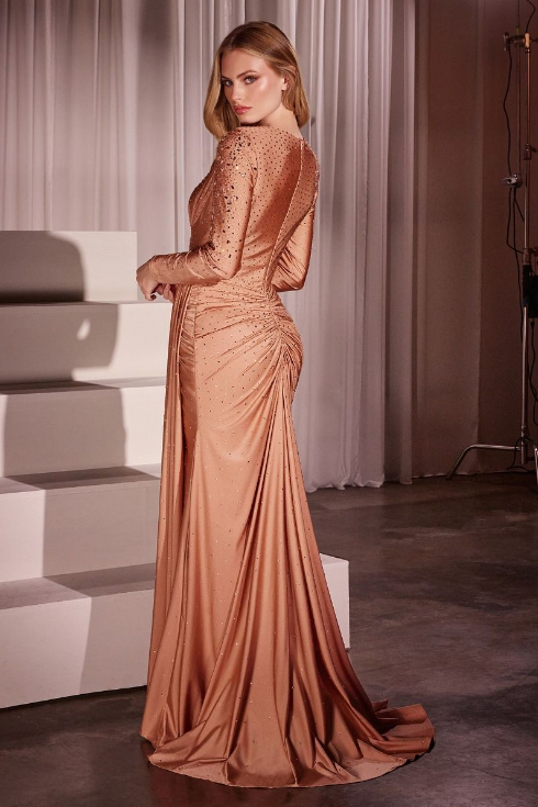 Stretch satin Gown - LL788MB
