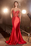 Satin Fitted Dress - LL820EV