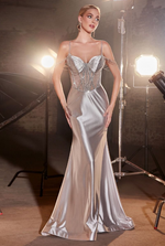 Satin Fitted Dress - LL820EV