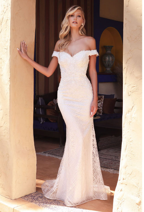 Off The Shoulder Bridal Gown - LL929B