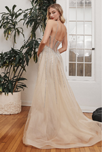 Beaded Overskirt Gown - LL993EV