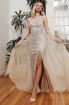 Beaded Overskirt Gown - LL993EV