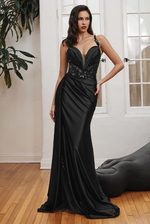 Satin Fitted Gown - LL417EV