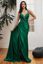 Satin Fitted Gown - LL417EV