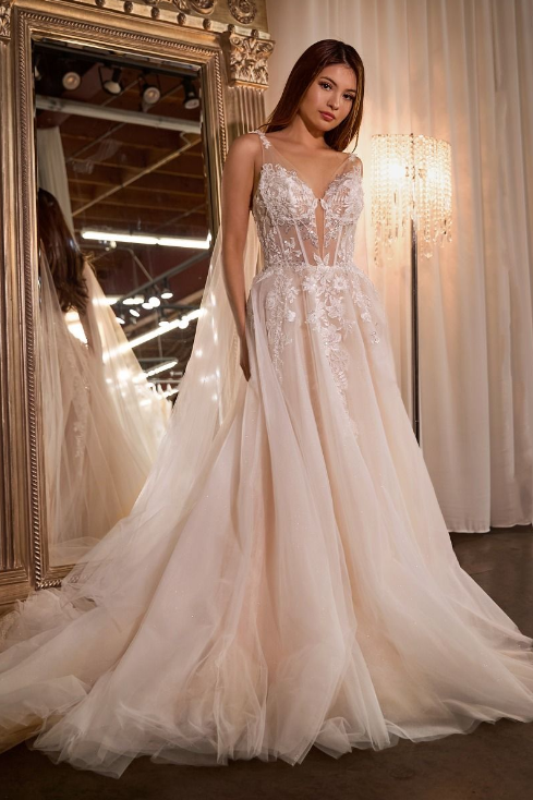 Layered Tulle Bridal Gown - LL476B