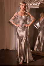 Satin Fitted Dress - LL499MB