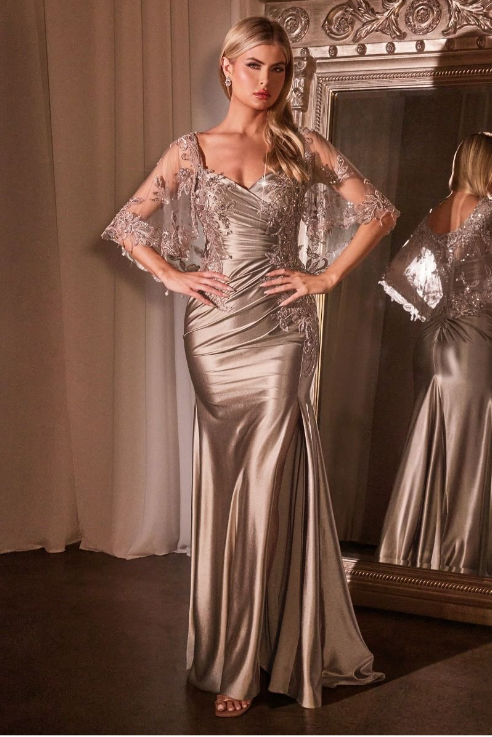 Satin Fitted Dress - LL499MB