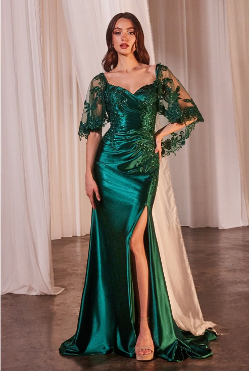 Satin Fitted Dress - LL499MB