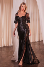Satin Fitted Dress - LL499MB