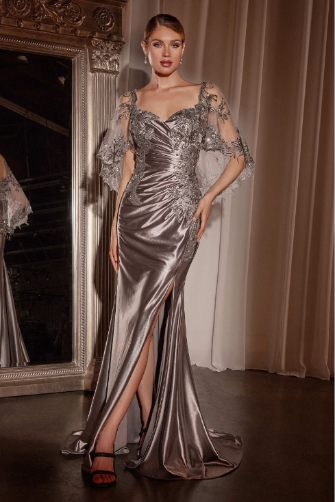 Satin Fitted Dress - LL499MB