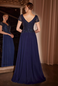 A-Line Beaded Gown - LL07MB