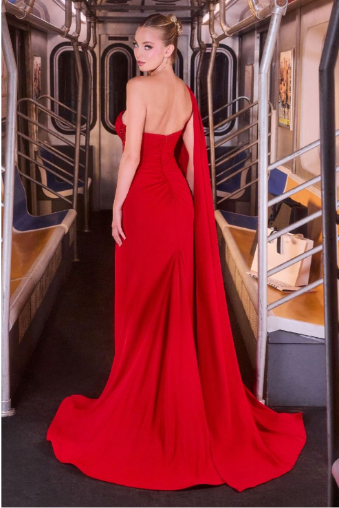 One Shoulder Gown - LL8428FM