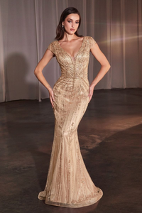 Beaded Fitted Dress - LL0029MB