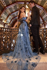 Fitted Gown With Overskirt - LL876MB