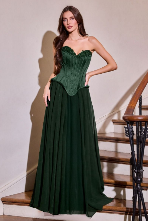 Strapless A-Line Gown - LL891FM