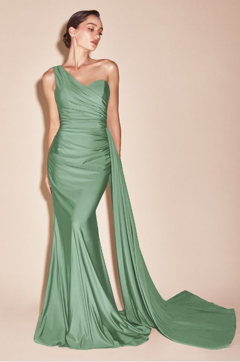 Stretch Satin Gown - LL004BM