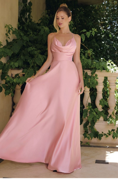 A Line Draped Dress - LL714BM