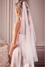 Elbow Length Pearl veil - LL006VL