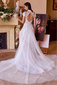 Short Sleeve Wedding Dress - LL035B