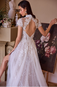 Short Sleeve Wedding Dress - LL035B