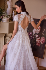 Short Sleeve Wedding Dress - LL035B