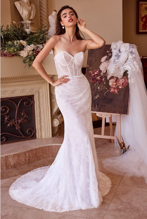 A-Line Removable Bridal Gown - LL040B